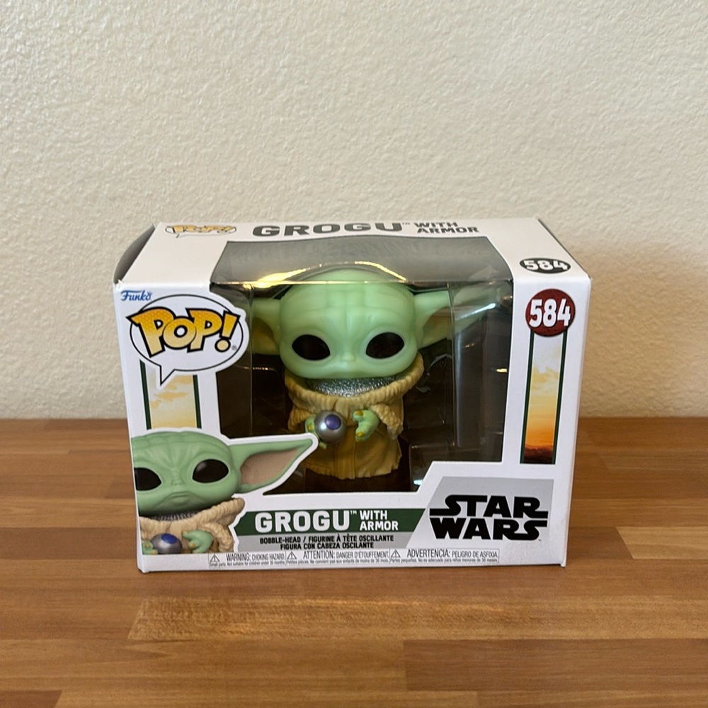 Grogu 584 Funko Pop! Star Wars: The Book of Boba Fett - Grogu with Armor - Picture 1 of 3